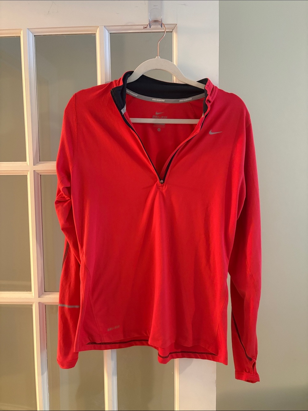 Nike Coral / Red Quarter-Zip Performance Pullover